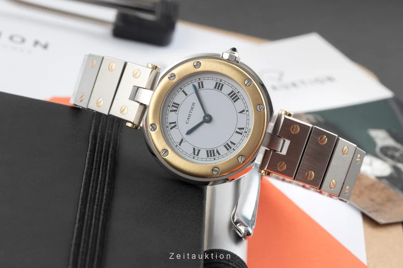 Cartier Santos Ronde steel / gold quartz unisex 8191 [2602780]