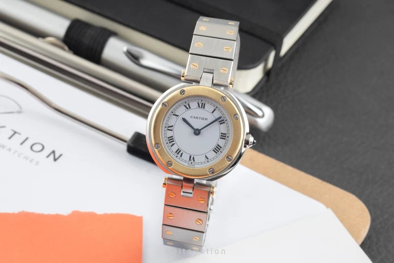 Cartier Santos Ronde steel / gold quartz unisex 8191 [2602780]