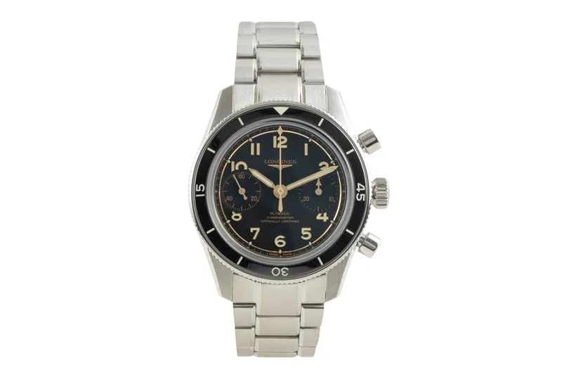 Longines Spirit chronograph steel manual winding men's watch L3.721.4.53.6 LP: 5100EUR [2602901]