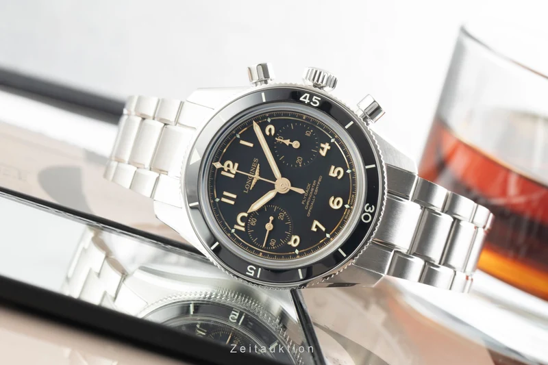 Longines Spirit chronograph steel manual winding men's watch L3.721.4.53.6 LP: 5100EUR [2602901]