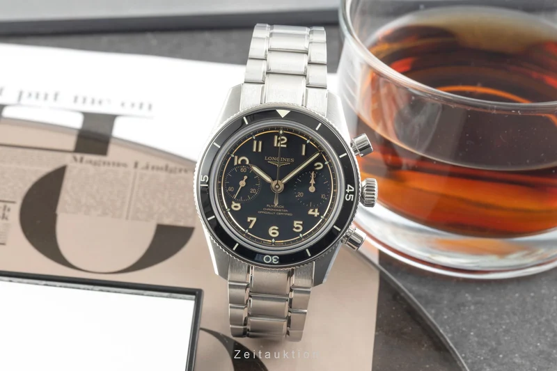Longines Spirit chronograph steel manual winding men's watch L3.721.4.53.6 LP: 5100EUR [2602901]