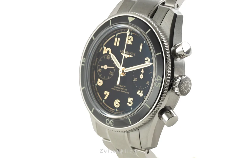 Longines Spirit chronograph steel manual winding men's watch L3.721.4.53.6 LP: 5100EUR [2602901]