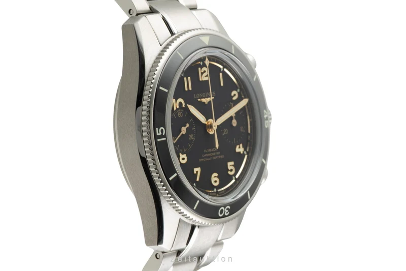 Longines Spirit chronograph steel manual winding men's watch L3.721.4.53.6 LP: 5100EUR [2602901]