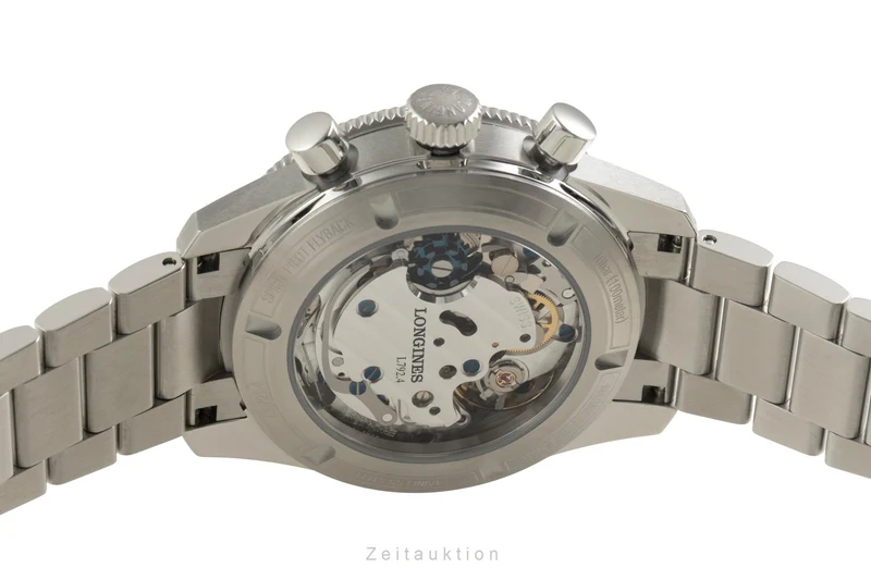 Longines Spirit chronograph steel manual winding men's watch L3.721.4.53.6 LP: 5100EUR [2602901]