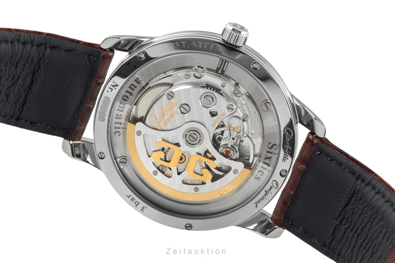 Glashütte Sixties steel automatic men's watch 1-39-52-13-02-04 LP: 7100EUR [2602940]