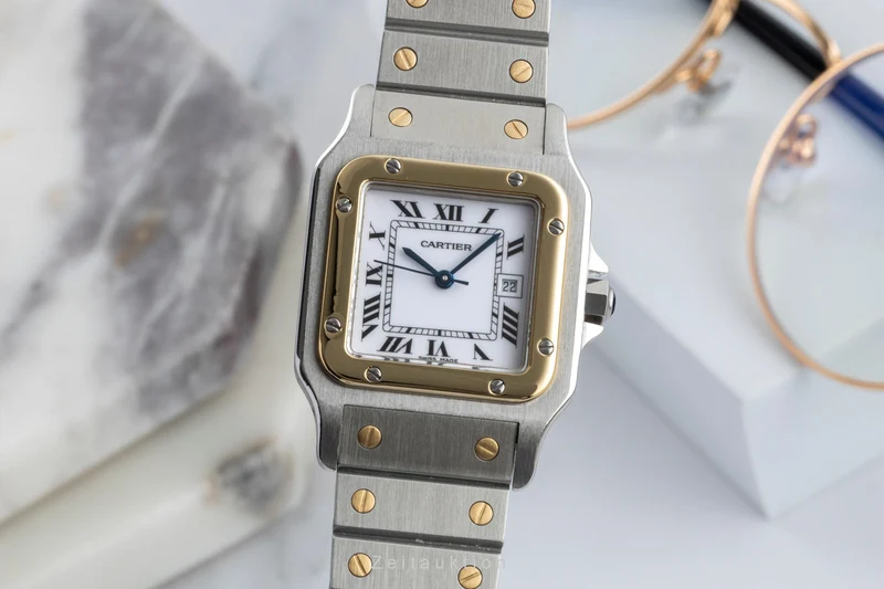 Cartier Santos steel / gold automatic men's watch 2961 [2601734]