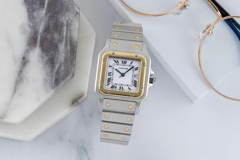Cartier Santos steel / gold automatic men's watch 2961 [2601734]