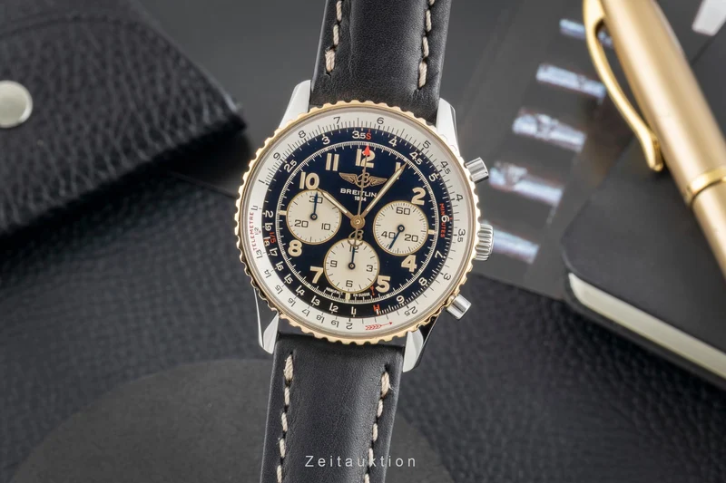 Breitling Navitimer chronograph steel / gold automatic men's watch D30021 [2602583]