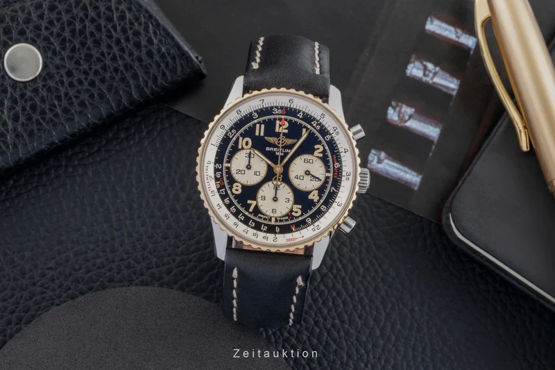 Breitling Navitimer chronograph steel / gold automatic men's watch D30021 [2602583]