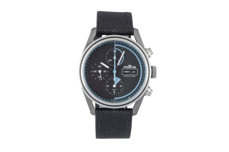 Fortis Stratoliner chronograph steel automatic men's watch F2340018 LP: 5150EUR [2602900]