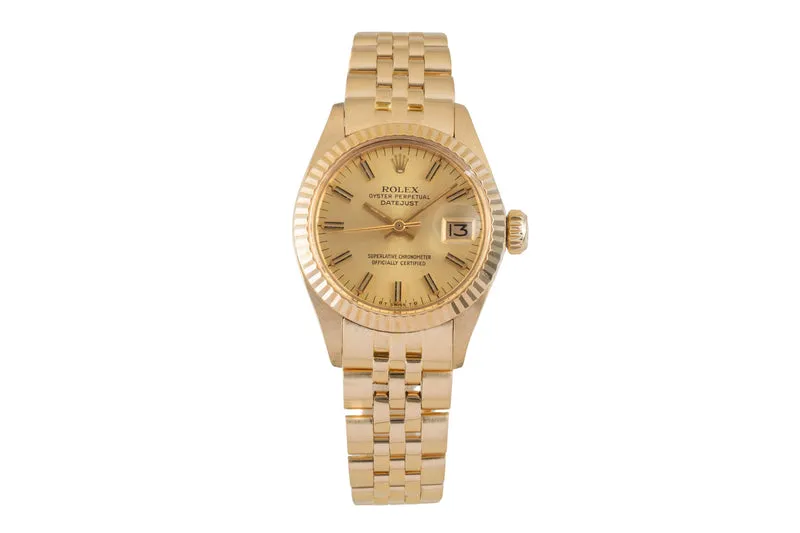 Rolex Lady Datejust 18 ct gold automatic women's watch 6917 Vintage [2602445]