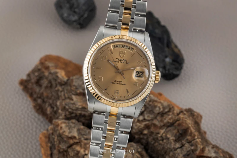 Tudor Date-Day steel / gold automatic men's watch 76213 [2601577]
