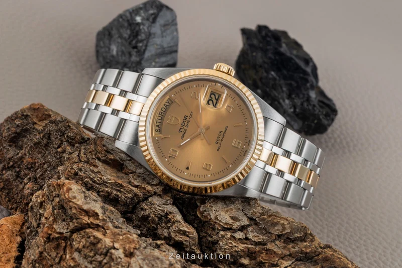Tudor Date-Day steel / gold automatic men's watch 76213 [2601577]