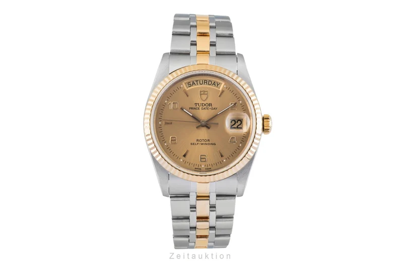 Tudor Date-Day steel / gold automatic men's watch 76213 [2601577]