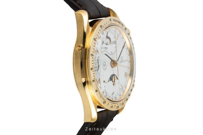 Omega Speedmaster chronograph 18 ct gold automatic men's watch 3131.20 LP: 22600EUR [2601903]