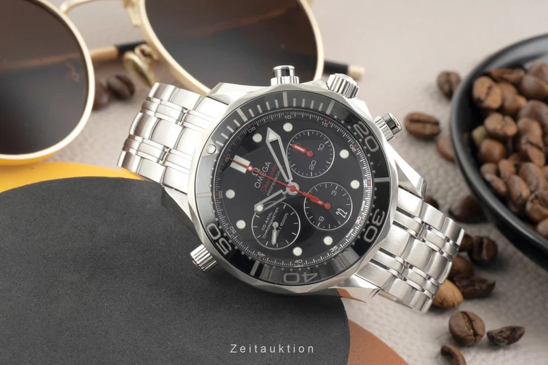 Omega Seamaster chronograph steel automatic men's watch 212.30.44.50.01.001 [2602563]