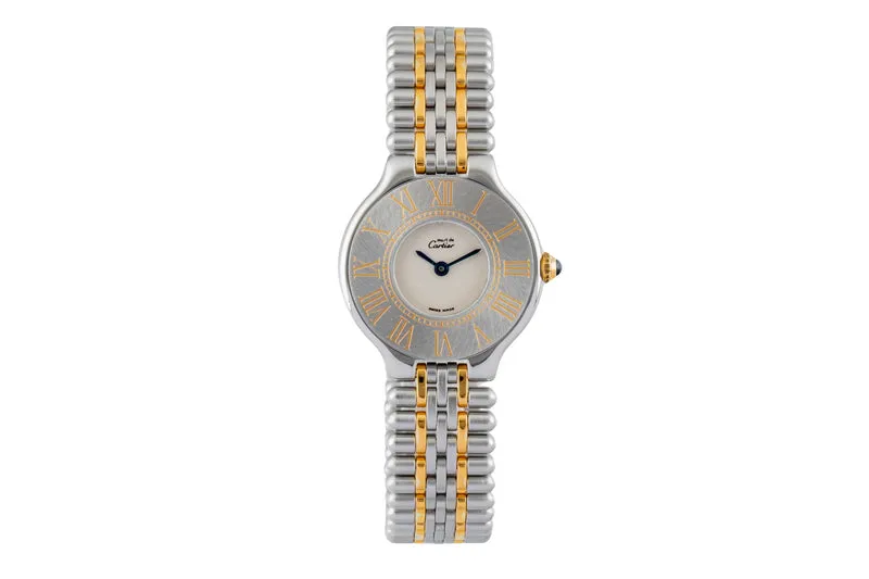 Cartier Ligne 21 gilt / steel quartz women's watch 9011 [2602437]