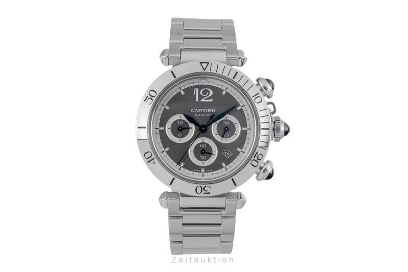 Cartier Pasha chronograph steel automatic men's watch WSPA0027 LP: 11500EUR [2602573]