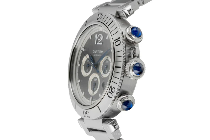 Cartier Pasha chronograph steel automatic men's watch WSPA0027 LP: 11500EUR [2602573]