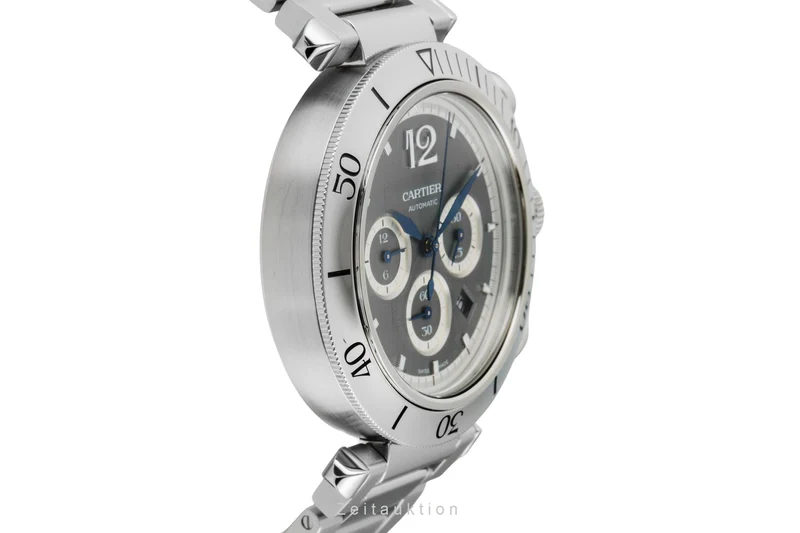 Cartier Pasha chronograph steel automatic men's watch WSPA0027 LP: 11500EUR [2602573]