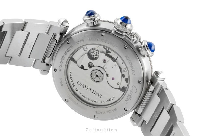 Cartier Pasha chronograph steel automatic men's watch WSPA0027 LP: 11500EUR [2602573]
