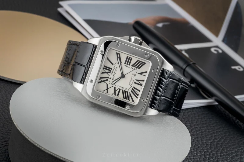 Cartier Santos 100 steel automatic men's watch W20073X8, 2656 [2602683]