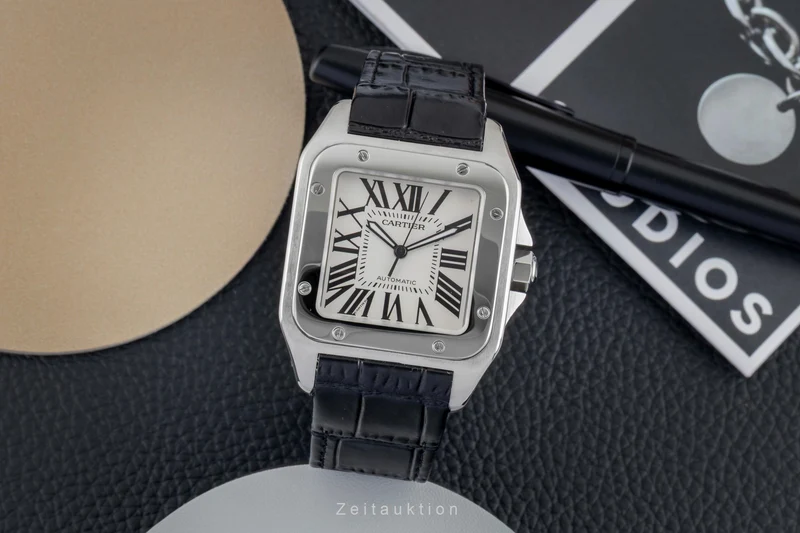 Cartier Santos 100 steel automatic men's watch W20073X8, 2656 [2602683]