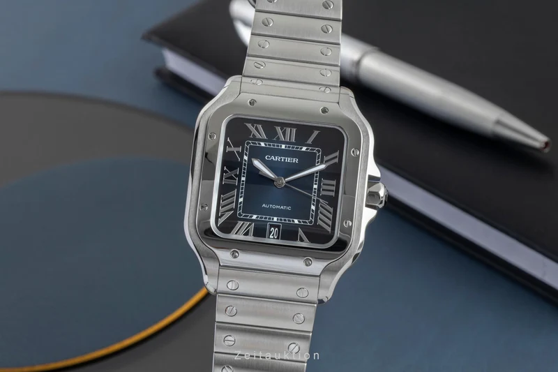 Cartier Santos steel automatic men's watch WSSA0030 LP: 8850EUR [2602852]