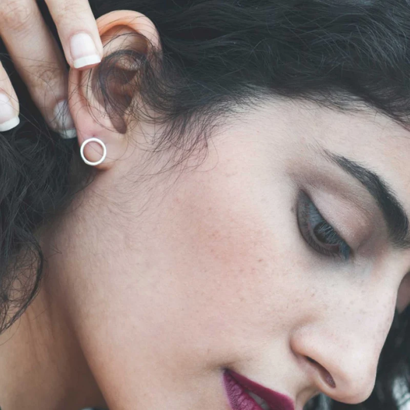 SPIRAL | matte 925er Sterling Silber OHRSTECKER | D=10mm | Jonathan Radetz
