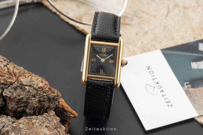Cartier Tank silver-gilt quartz women's watch 5057001 [2602542]