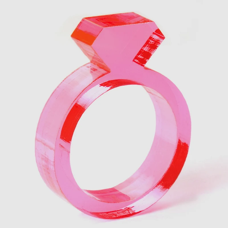 DIAMANT RINGE | 6mm aus Acryl | Alissia Melka-Teichroew | byAMT