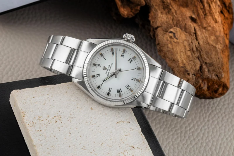 Rolex Oyster Perpetual steel / white gold automatic women's watch 6751 Vintage [2601448]