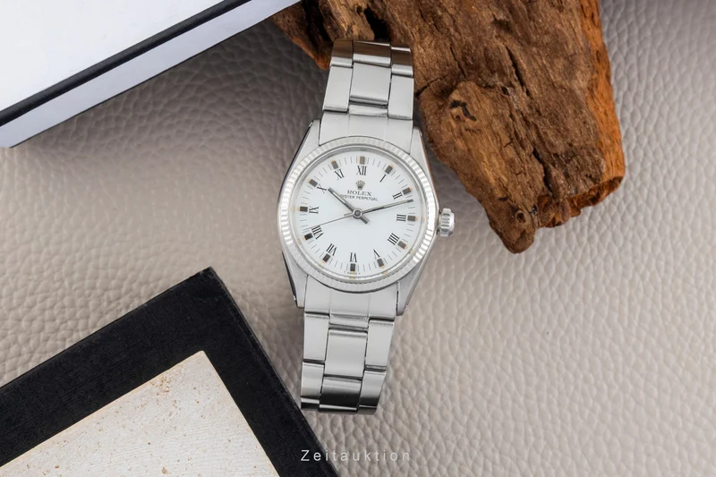 Rolex Oyster Perpetual steel / white gold automatic women's watch 6751 Vintage [2601448]