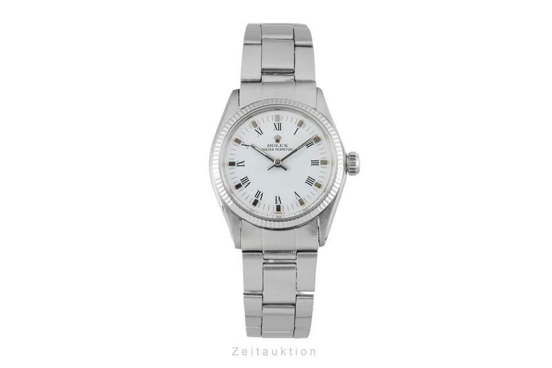 Rolex Oyster Perpetual steel / white gold automatic women's watch 6751 Vintage [2601448]