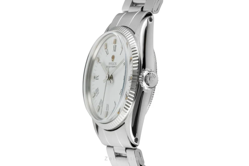 Rolex Oyster Perpetual steel / white gold automatic women's watch 6751 Vintage [2601448]