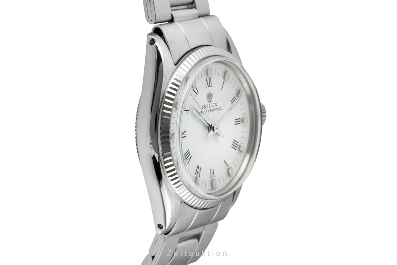Rolex Oyster Perpetual steel / white gold automatic women's watch 6751 Vintage [2601448]