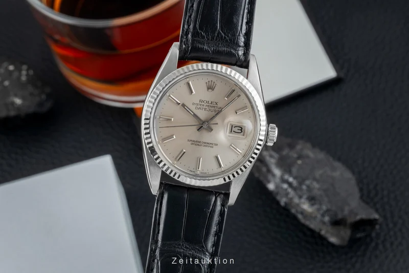 Rolex Datejust steel / white gold automatic men's watch 16014 Vintage [2602587]