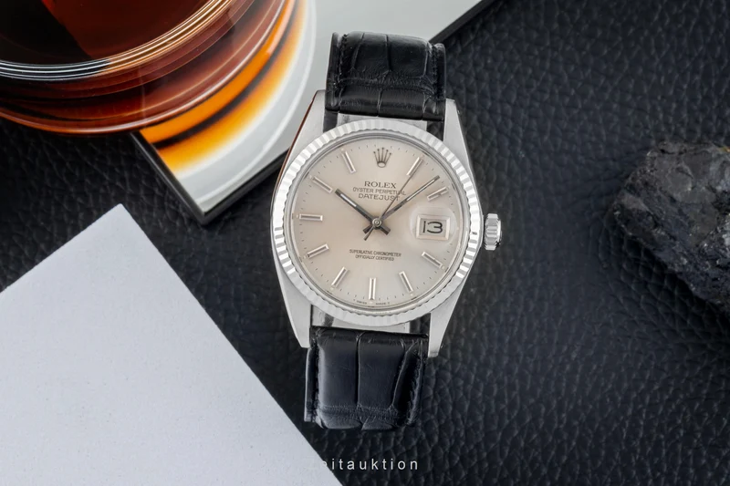 Rolex Datejust steel / white gold automatic men's watch 16014 Vintage [2602587]