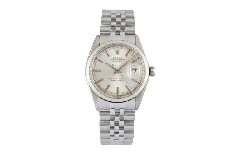Rolex Datejust steel / white gold automatic men's watch 1600 Vintage [2601693]