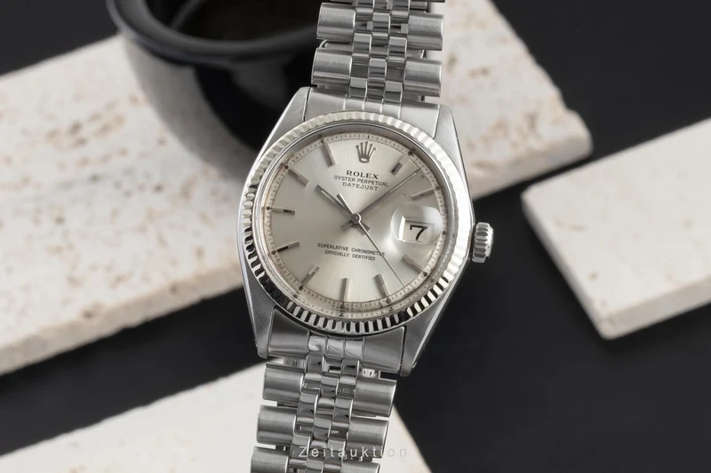 Rolex Datejust steel / white gold automatic men's watch 1600 Vintage [2601693]