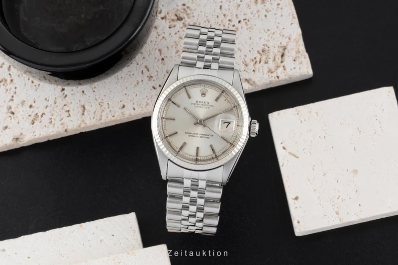 Rolex Datejust steel / white gold automatic men's watch 1600 Vintage [2601693]