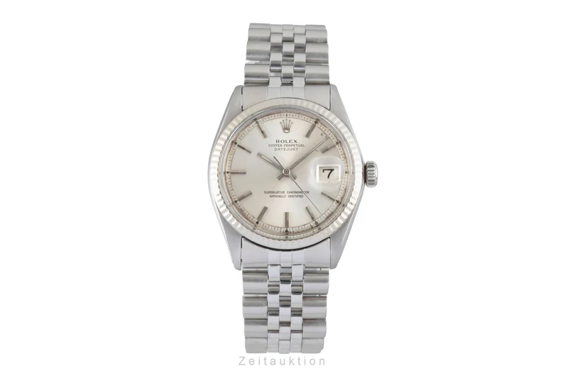 Rolex Datejust steel / white gold automatic men's watch 1600 Vintage [2601693]