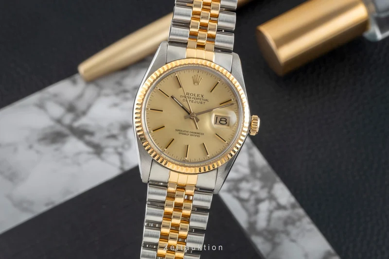 Rolex Datejust steel / gold automatic men's watch 16013 Vintage [2602913]