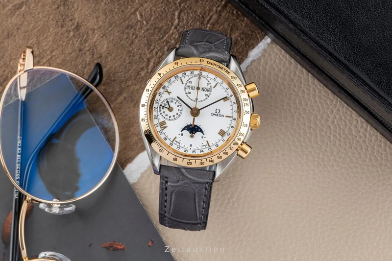 Omega Speedmaster chronograph steel / gold automatic men's watch 3131.20, 175.0034 [2602599]
