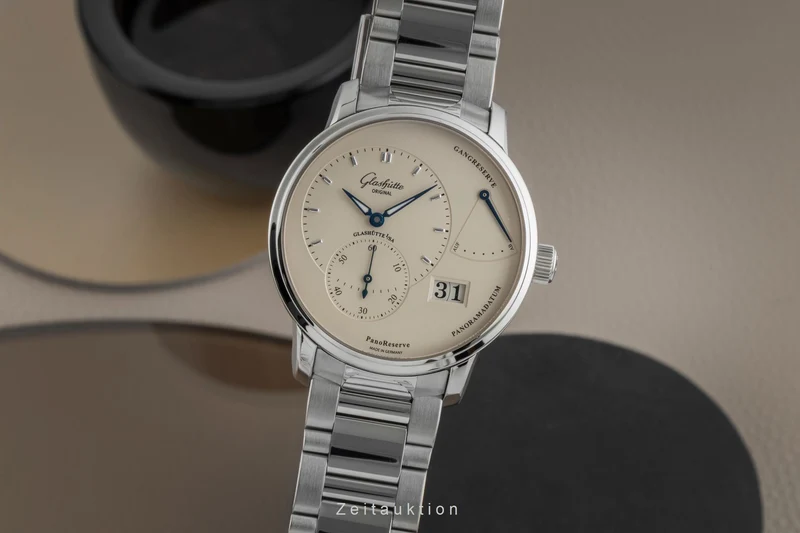 Glashütte PanoReserve steel manual winding men's watch 1-65-01-22-12-71 LP: 12800EUR [2602277]