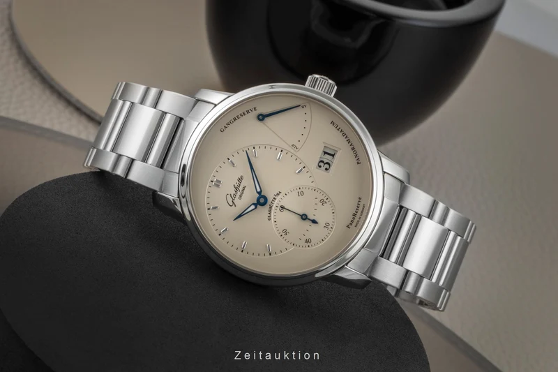 Glashütte PanoReserve steel manual winding men's watch 1-65-01-22-12-71 LP: 12800EUR [2602277]
