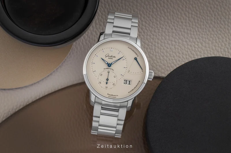 Glashütte PanoReserve steel manual winding men's watch 1-65-01-22-12-71 LP: 12800EUR [2602277]