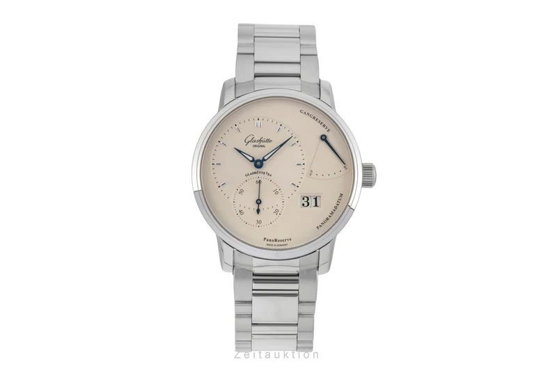 Glashütte PanoReserve steel manual winding men's watch 1-65-01-22-12-71 LP: 12800EUR [2602277]