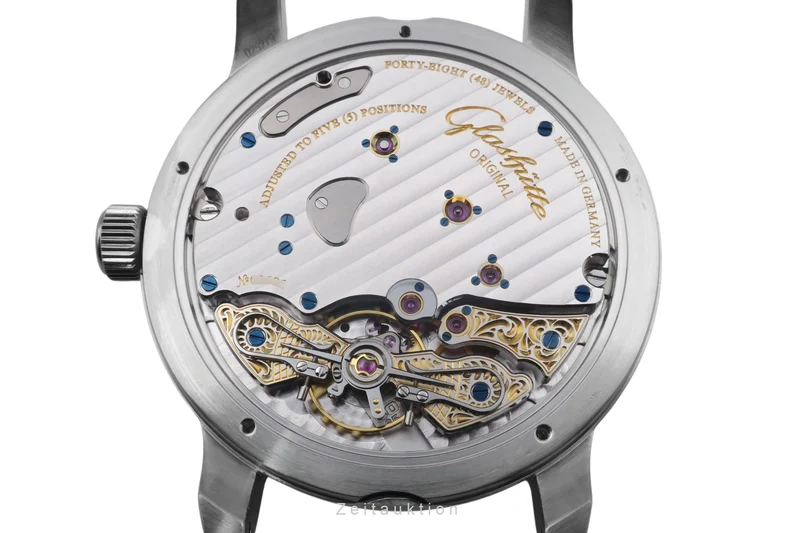 Glashütte PanoReserve steel manual winding men's watch 1-65-01-22-12-71 LP: 12800EUR [2602277]
