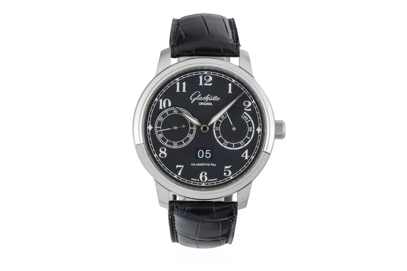 Glashütte Senator steel automatic men's watch 100-14-07-02-30 LP: 11100EUR [2602467]